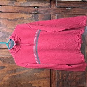 Eddie Bauer Red with gray stripe sweater men's size 2XL